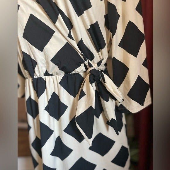 Mud Pie Womens Drew Tunic Shirt Dress Long Sleeves Pearl / Black Size Small. - Picture 3 of 11